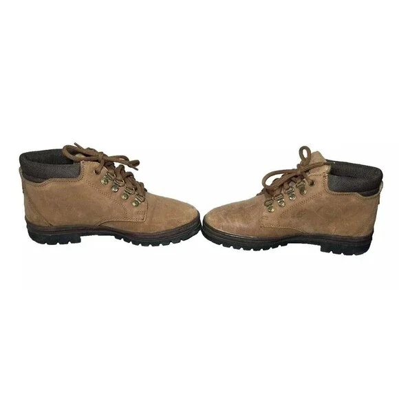 BareTraps Womens Size 6 Brown Suede Leather Ankle Hiking Boots Work Bear Paw - Picture 10 of 16